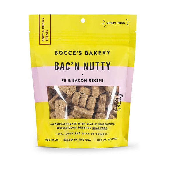 Bocce's Dog Treats Chewy Bac'N Nutty 170g