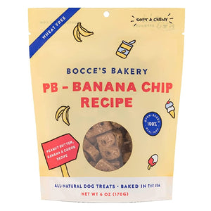 Bocce's Bakery PB-Banana Chip Recipe Chewy Dog Treats 170g