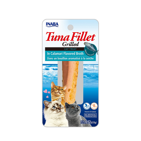 Inaba Tuna Fillet Grilled in Calamari Flavored Broth Cat Treat 15g