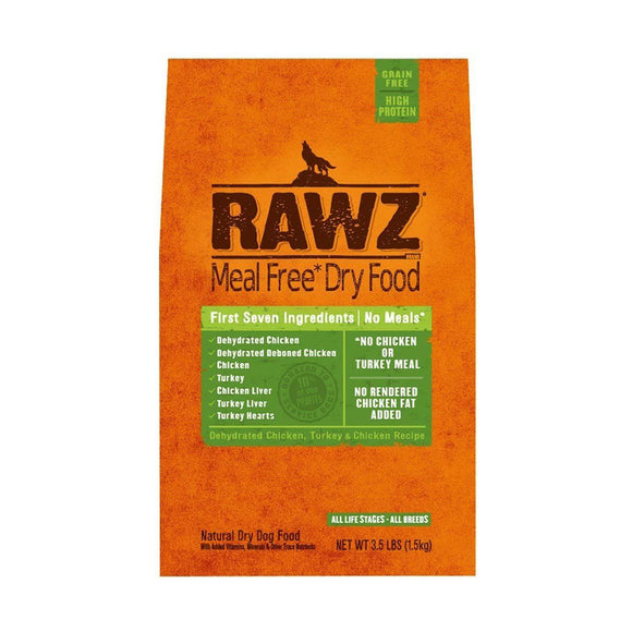 Rawz Dry Dog Food Meal-free Chicken & Turkey 3.5 Lb