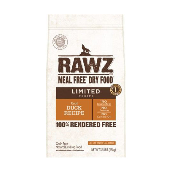 RAWZ Dry Dog Food LID Duck Recipe 1.5kg