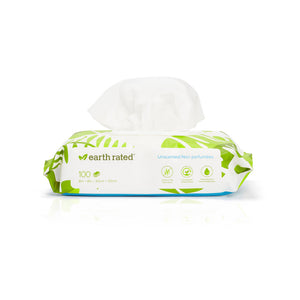 Earth Rated Unscented Wipes 100 ct