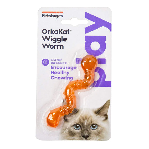 Petstages Cat Toy Orkakat Wiggle Worm