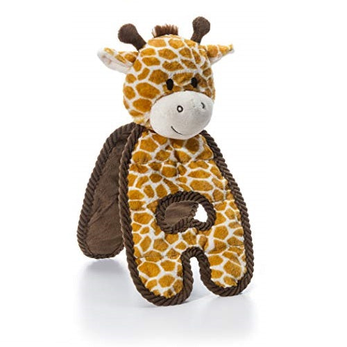 Charming Pet Dog Toy Cuddle Tug Brown Giraffe