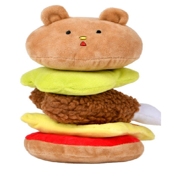 Olchi Beige Fivedogs Burger Dog Toy