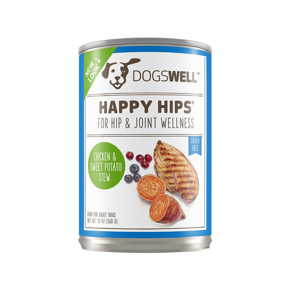 Dogswell Happy Hips Chicken & Sweet Potato Stew Recipe Grain-Free Canned Dog Food 368g