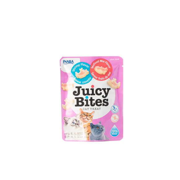 Inaba Juicy Bites Shrimp & Seafood Flavor Cat Treat Trial Size