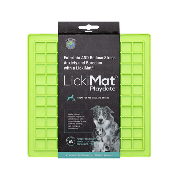 LickiMat Dog Feeder Mat Playdate Green