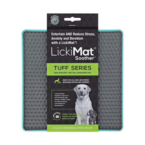 LickiMat Dog Feeder Mat Tuff Soother Turquoise