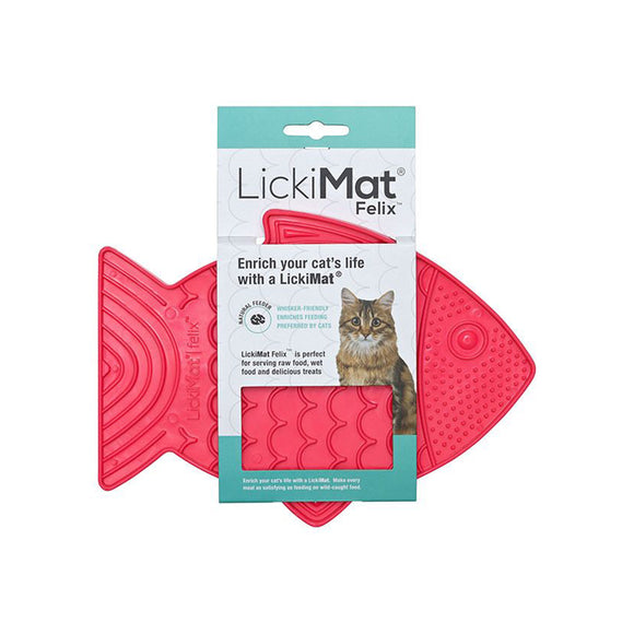 LickiMat Cat Feeder Mat Felix Pink