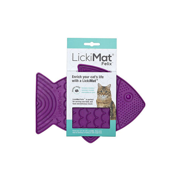 LickiMat Cat Feeder Mat Felix Purple