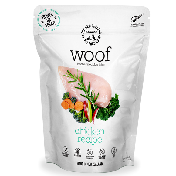 Woof Freeze Dried Chicken Dog Food 50g