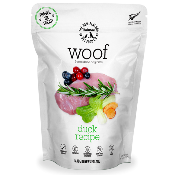 Woof Freeze Dried Duck Dog Food 50g