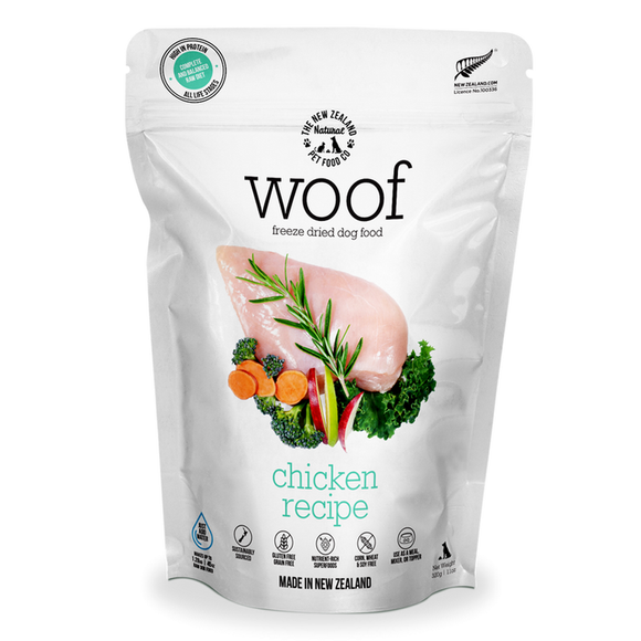Woof Freeze Dried Chicken Dog Food 1.2kg