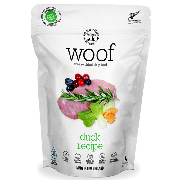 Woof Freeze Dried Duck Dog Food 280g