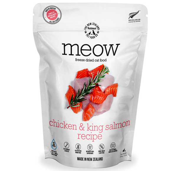 Meow Freeze Dried Chicken & King Salmon Cat Food 280g