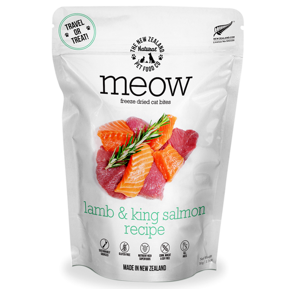 Meow Freeze Dried Lamb & King Salmon Cat Food 50g