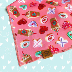 Starbarks Woofee Bandana Frappe & Donuts Pink Large