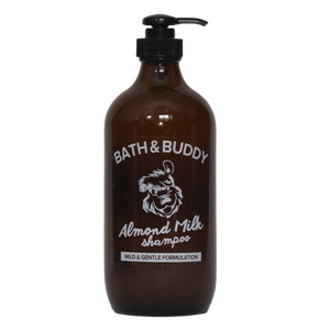 Bath & Buddy Pet Shampoo Almond Milk 500ml Glass Bottle