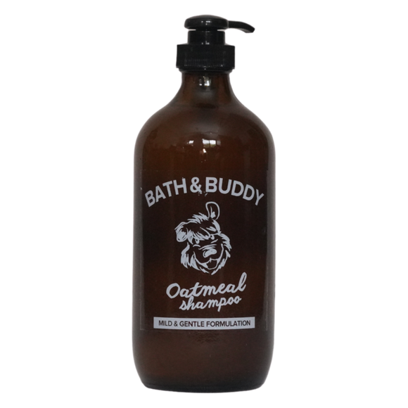 Bath & Buddy Pet Shampoo Oatmeal 500ml Glass Bottle