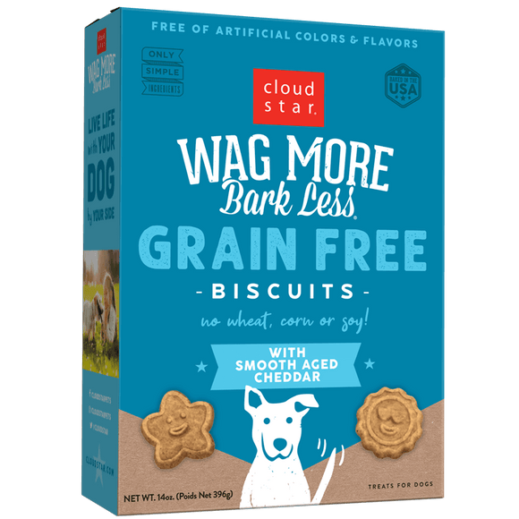 Cloud Star Wag More Bark Less Oven Baked Grain Free Smooth Aged Cheddar 396g