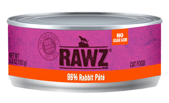 RAWZ Cat Canned Food 96% Rabbit 155g
