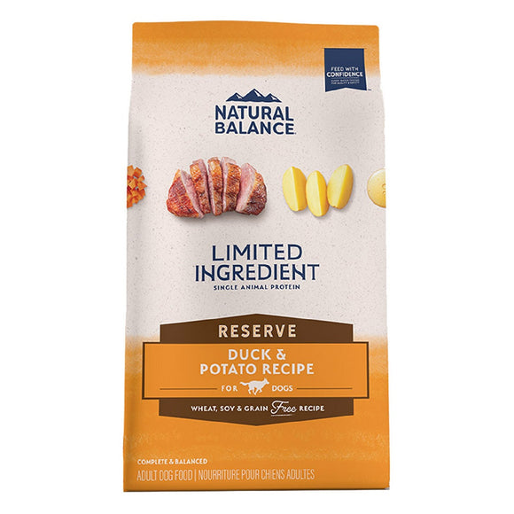Natural Balance LID Reserve Duck & Potato Recipe Dry Dog Food 10kg
