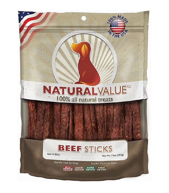 Loving Pets Natural Value Beef Sticks Dog Treats 397g