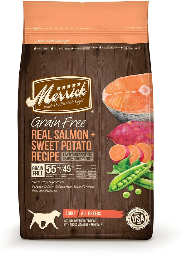 Merrick Dry Dog Food Grain Free Salmon & Sweet Potato 22 Lb