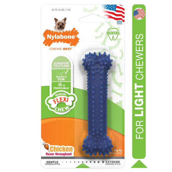 Nylabone Moderate Chew Textured Dog Dental Chew Toy XS/Petite