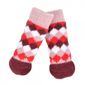 Olchi Wine Harlequin Sock Large