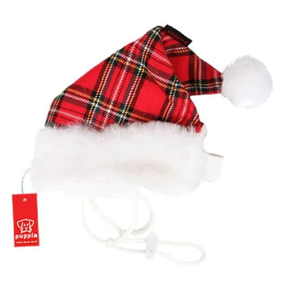 Puppia Santa's Hat Checkered Red Large