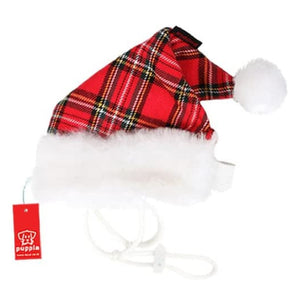 Puppia Santa's Hat Checkered Red Medium