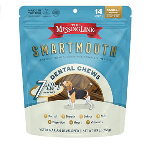 The Missing Link Smartmouth Dental Chews for Large / XL Dogs 14 Chews