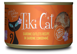 Tiki Cat Tahitian Grill Sardine Cutlets 170g