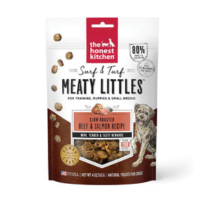 The Honest Kitchen Surf & Turf Meaty Littles Beef & Salmon Recipe Training Treats for Puppies 113g