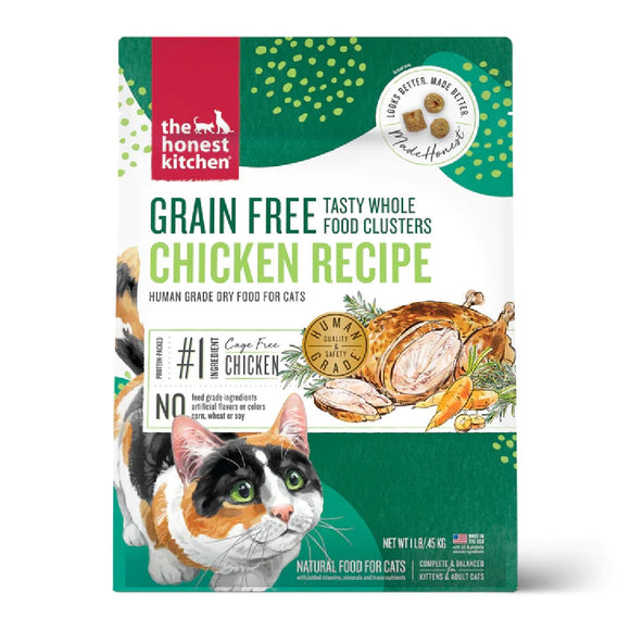 The Honest Kitchen Whole Food Clusters Chicken Recipe Dry Cat Food 4.54kg