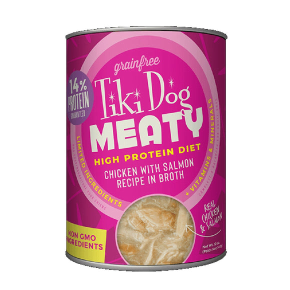 Tiki Dog Meaty High Protein Diet Chicken with Salmon Recipe in Broth 340g