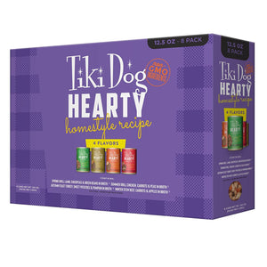 Tiki Dog Hearty Homestyle Recipe 8 x 12.5oz Variety Pack Dog Food 2.8kg