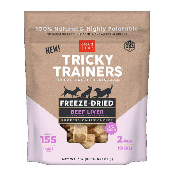 Cloud Star Tricky Trainers Freeze-dried Beef Liver Dog Treats 85g