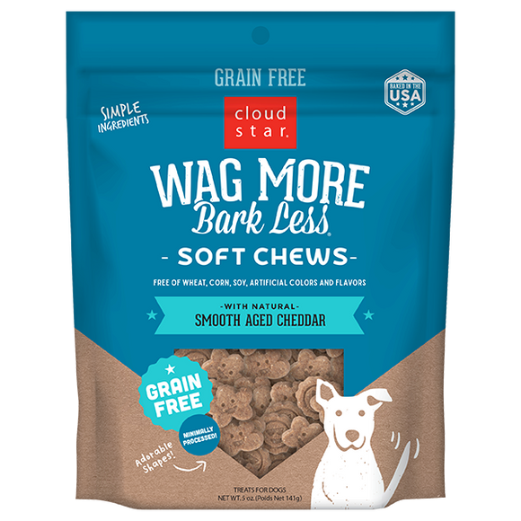 Cloud Star Wag More Bark Less Soft & Chewy with Smooth-Aged Cheddar 141g