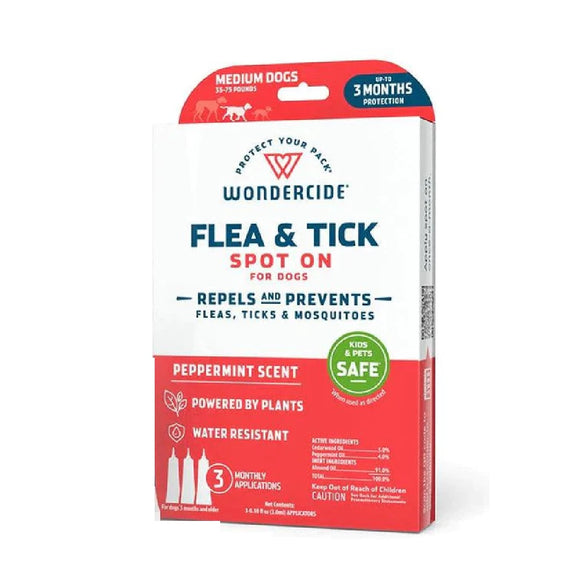 Wondercide Flea and Tick Spot-On for Dogs Peppermint Medium