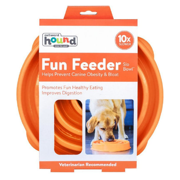 Outward Hound Bowl Fun Feed Orange