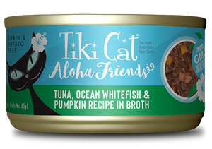 Tiki Cat Aloha Friends Tuna with Ocean Whitefish and Pumpkin 85g